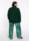 Knitted cardigan - green - #2
