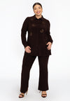 Blouse flare with strass DOLCE - brown - #2
