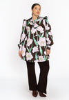 Satin blouse FIORITO - brown - #2