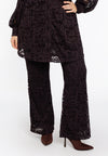Pantalon bootcut lace - marron
