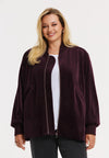 Blouson bomber velvet - rouge foncé