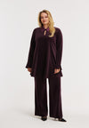 Pantalon velvet - rouge foncé