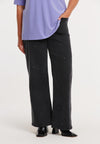 Jeans wide leg 5-pockets studs - Noir