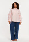Jeans wide leg 5-pocket with strass - indigo