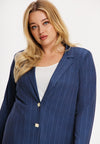 Blazer loose PINSTRIPE - blue - #1