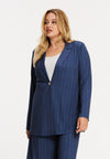 Blazer loose PINSTRIPE - blue