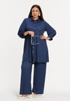 Trousers PINSTRIPE - blue