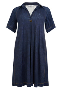 Dress polo DENIM DOLCE - blue - #4