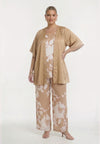 Kimono satin sand - marron clair