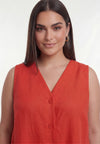 Top linen - rouge clair