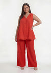 Top linen - rouge clair