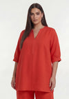Tunique linen - rouge clair