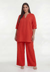 Tunique linen - rouge clair