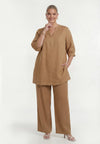 Tunique linen - marron clair