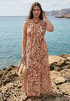 Robe maxi bloompoppy - rouge foncé