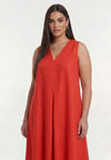 Robe swing linen - rouge clair