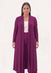 Cardigan extra long UNI DOLCE PLISSÉ - purple - #2
