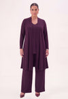 Gilet longue uni dolce - dark purple