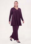 Tunique large en bas avec strass uni dolce - dark purple