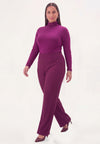 Pantalon uni dolce plisse - Violet