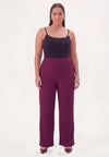 Trousers loose UNI DOLCE PLISSE - purple 