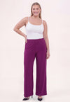 Trousers straight UNI DOLCE - purple 