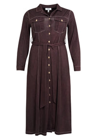 Robe midi DENIM DOLCE BROWN - #3