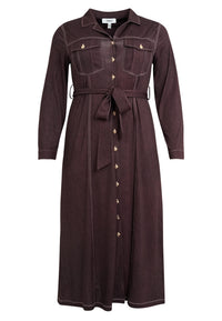 Robe midi DENIM DOLCE BROWN - #4