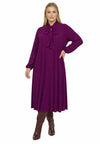 Dress UNI DOLCE plissé - purple - #2