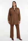 Jacket SUEDE ALIKE - mid brown