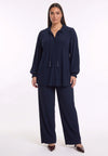 Blouse flare UNI DOLCE PLISSÉ - blue