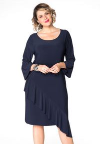 Dress asymm frill DOLCE - blue - #1