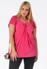 Shirt wide drape neck DOLCE - pink