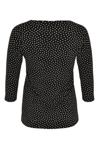 Shirt relax dropped neck DOTS - black - #3