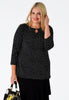 Shirt relax dropped neck DOTS - black 