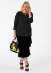 Shirt relax dropped neck DOTS - black - #2