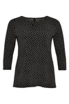 Shirt relax dropped neck DOTS - black - #4