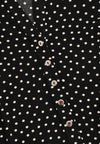 Shirt grandad collar DOTS - black - #5