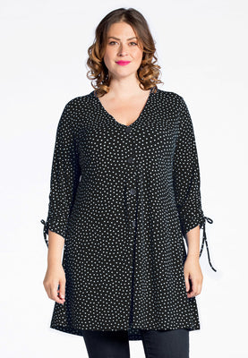 Cardigan wide bot string DOTS - black  - #1