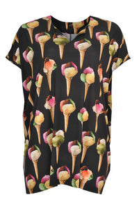 Shirt-tunic wide ICECREAM - black - #4