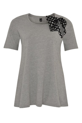 Tunic flare scarf dots - grey  - #4