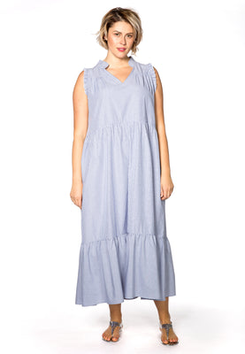 Dress ruffled STRIPE - blue - #2