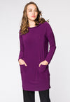 Tunic turned neckline DOLCE - purple 