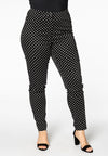 Trousers stretch DOTS - black 