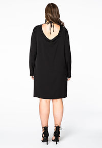 Dress deep back neck - black - #3