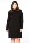 Dress deep back neck - black
