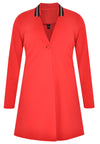 Blazer v-neck collar interlock - red - #4