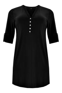 Tunic grandad collar DOLCE - black - #4