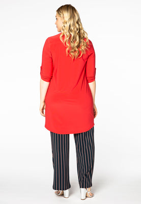 Tunic grandad collar DOLCE - red  - #3