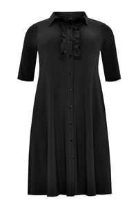 Blouse-dress ruffled DOLCE - black - #4